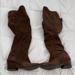 Buckle Dark Brown Over the Knee Boots
